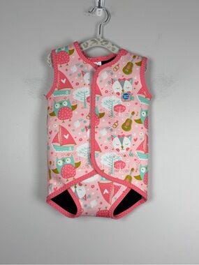 Splash About Baby Pink Girls’ Owl Wetsuit Wrap Swim Neoprene UPF 50 M 6-18 Month